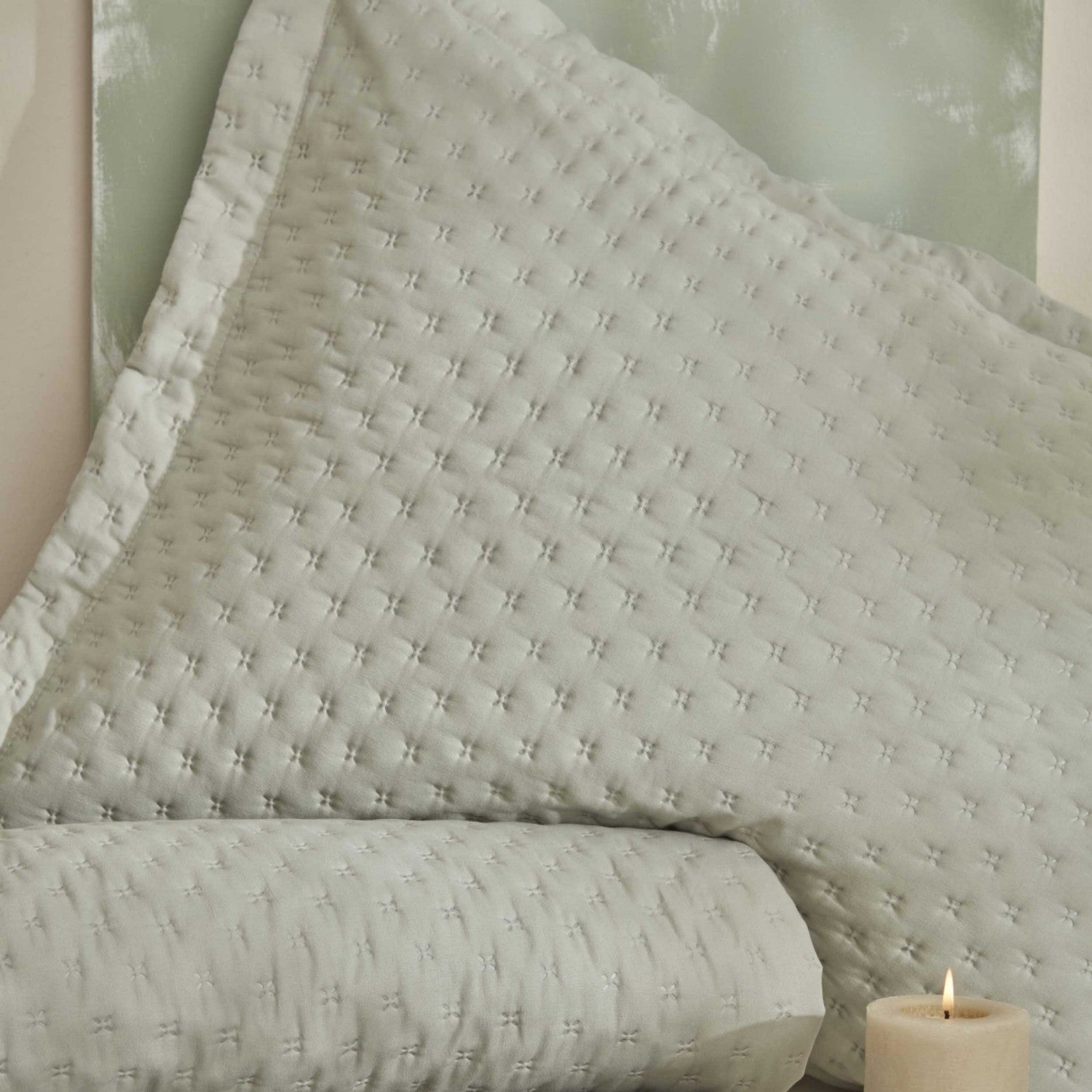 Karaca Home Breeze Soft Single Bedspread, Sage - MALLTURK