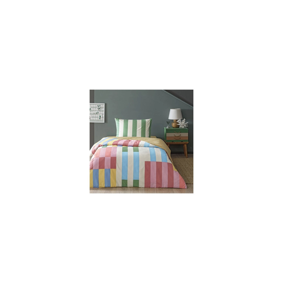 Tac Taffy Ranforce Single Duvet Cover Set Pink - MALLTURK