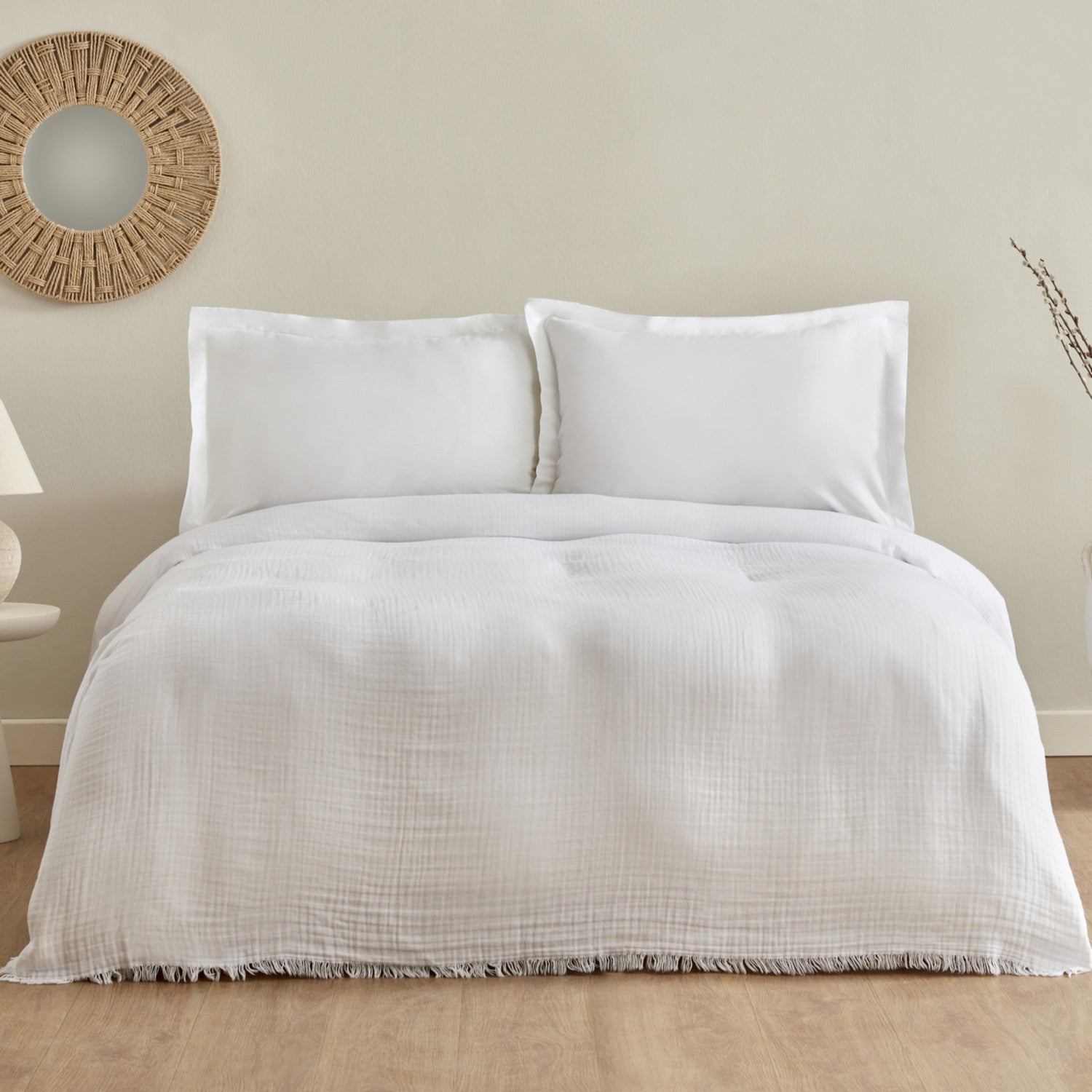 Karaca Home Minel Double Pique Bedspread Set Offwhite - MALLTURK