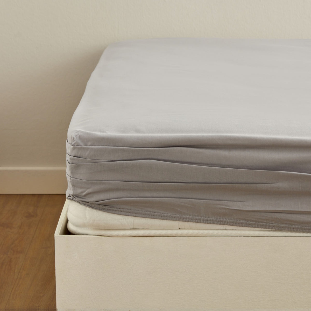 Karaca Home Fitted Sheet, Single Size, Light Grey - MALLTURK