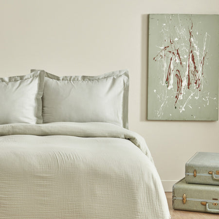 Karaca Home Minel Double Pique Bedspread Set, Sage - MALLTURK