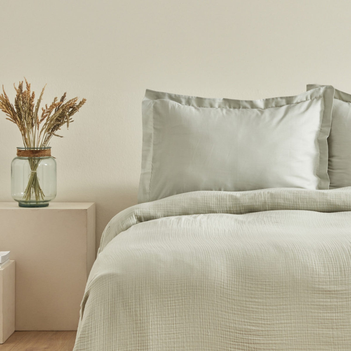 Karaca Home Minel Double Pique Bedspread Set, Sage - MALLTURK