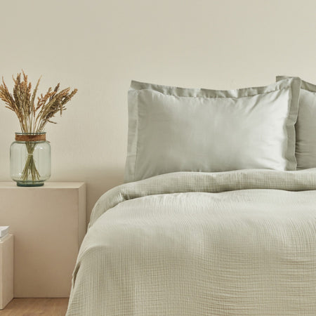 Karaca Home Minel Double Pique Bedspread Set, Sage - MALLTURK