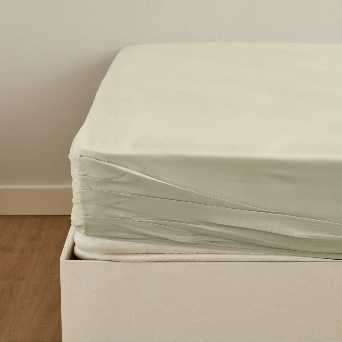 Karaca Home 100% Cotton Fitted Sheet, Double Size, Sage - MALLTURK