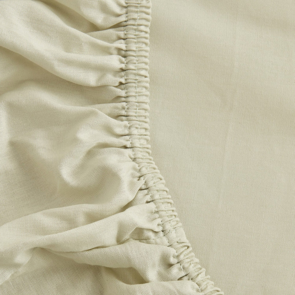 Karaca Home 100% Cotton Fitted Sheet, Double Size, Sage - MALLTURK