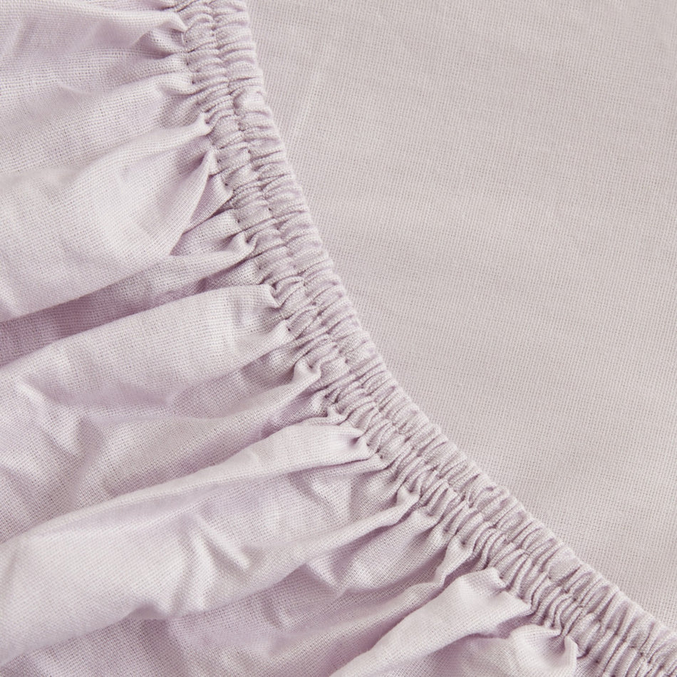 Karaca Home 100% Cotton Fitted Sheet, Double Size, Lilac - MALLTURK