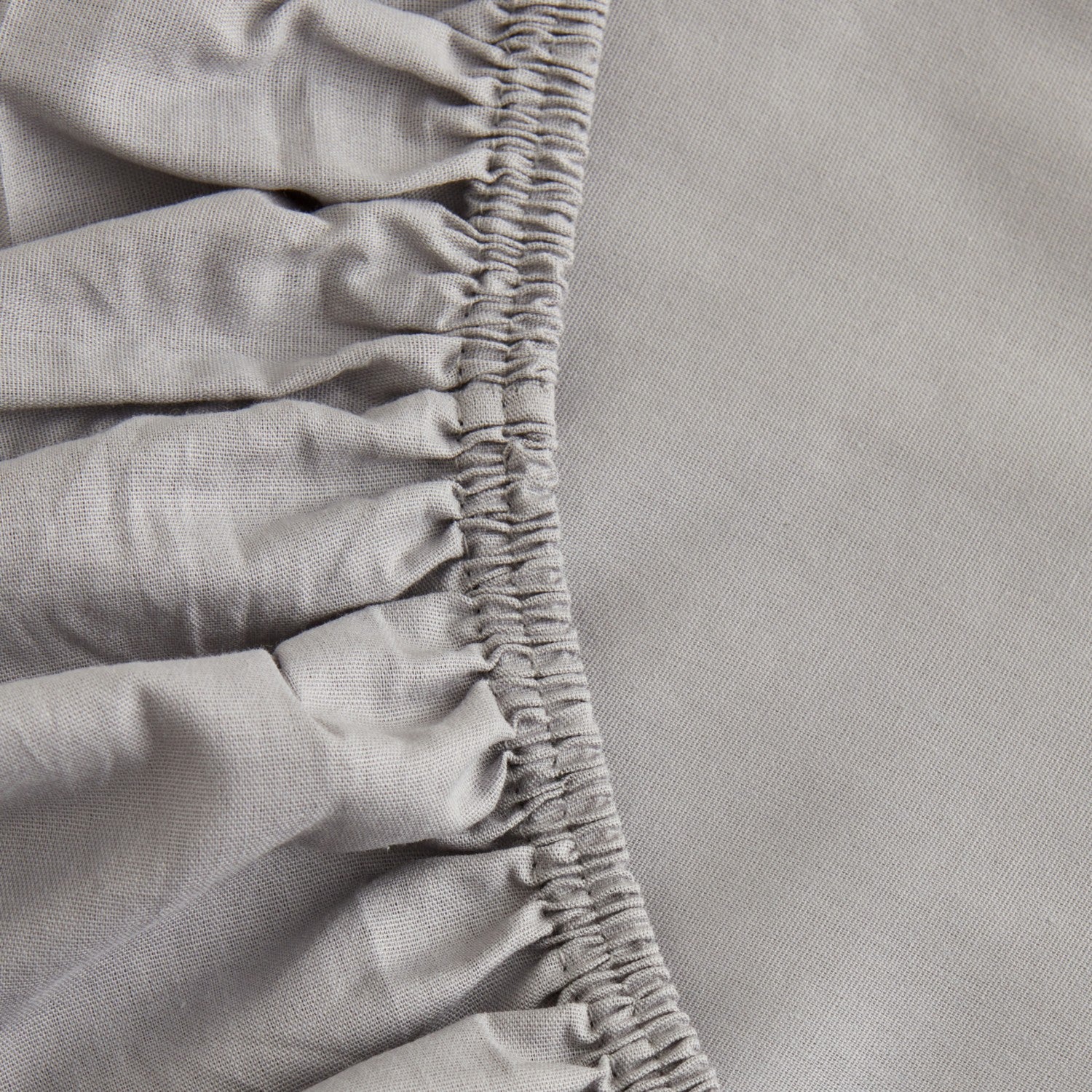 Karaca Home 100% Cotton Fitted Sheet, Light Grey, 160x200+30 cm, Comfortable to Use for Double Beds - MALLTURK
