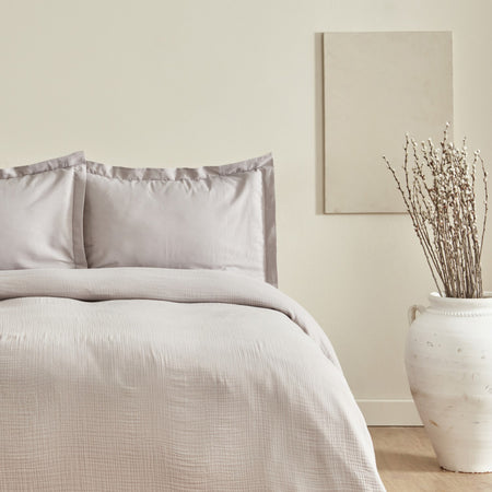 Karaca Home Minel Muslin Double Bedspread Set ice Grey - MALLTURK