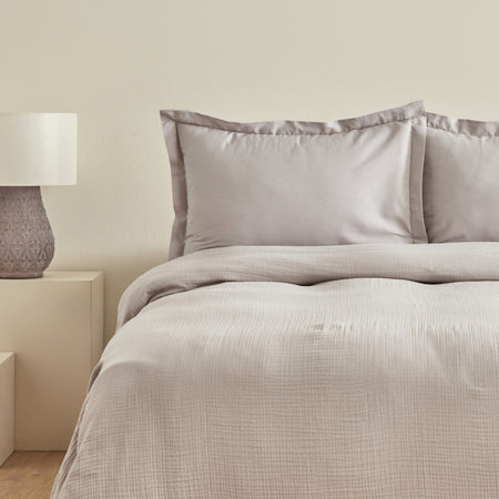 Karaca Home Minel Muslin Double Bedspread Set ice Grey - MALLTURK