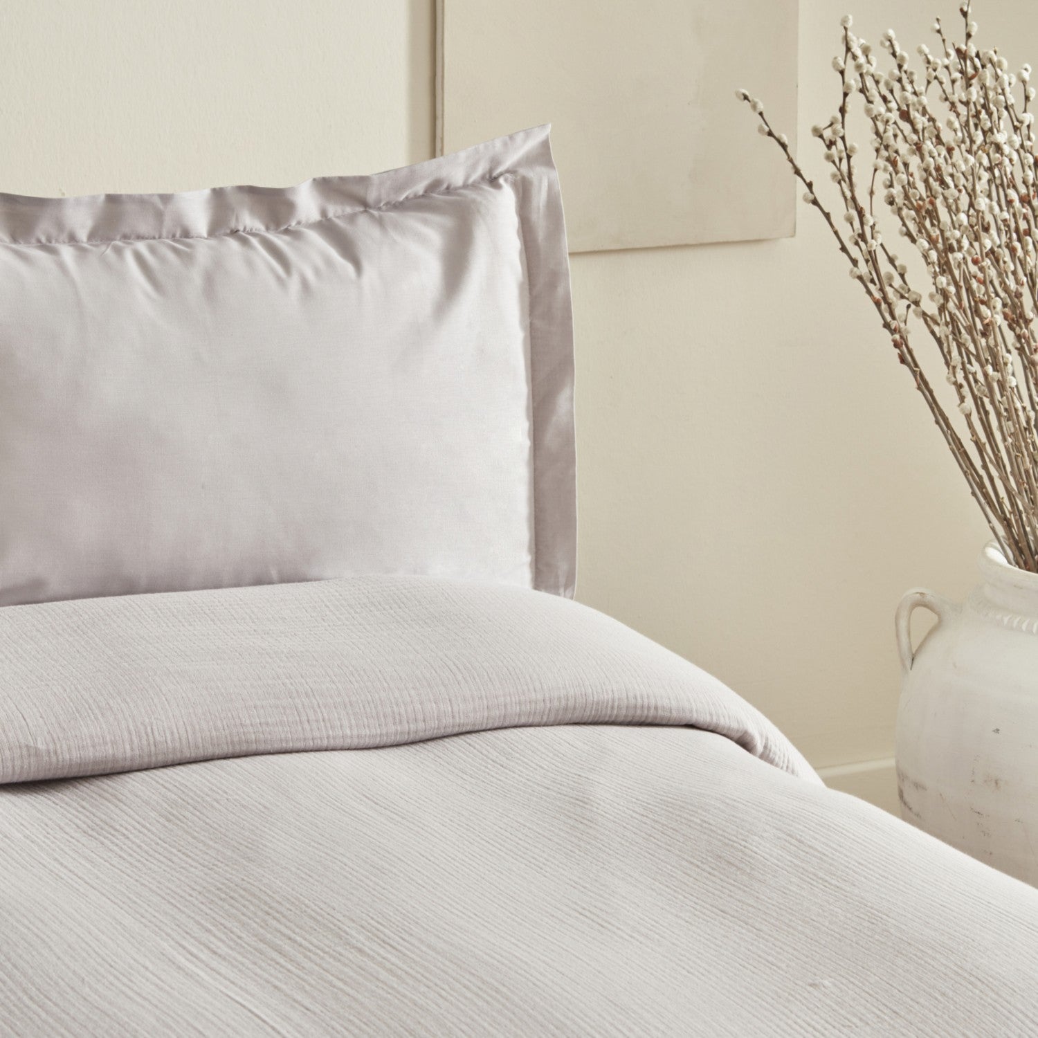 Karaca Home Minel Muslin Double Bedspread Set ice Grey - MALLTURK