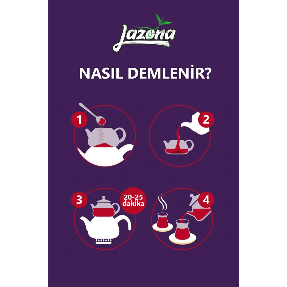 Lazona bergamot flavored black tea 800 G - Iki Kere Filtre Edilmis , Berrak , Earl Grey Lezzeti - MALLTURK