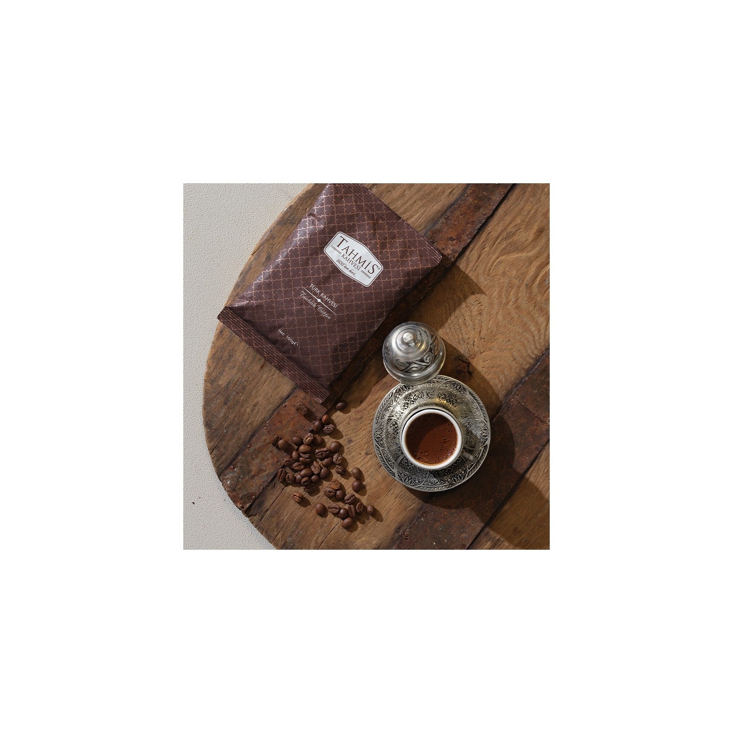 Tahmis Turkish Coffee, Medium Roast, 100g, Pack of 10 - MALLTURK
