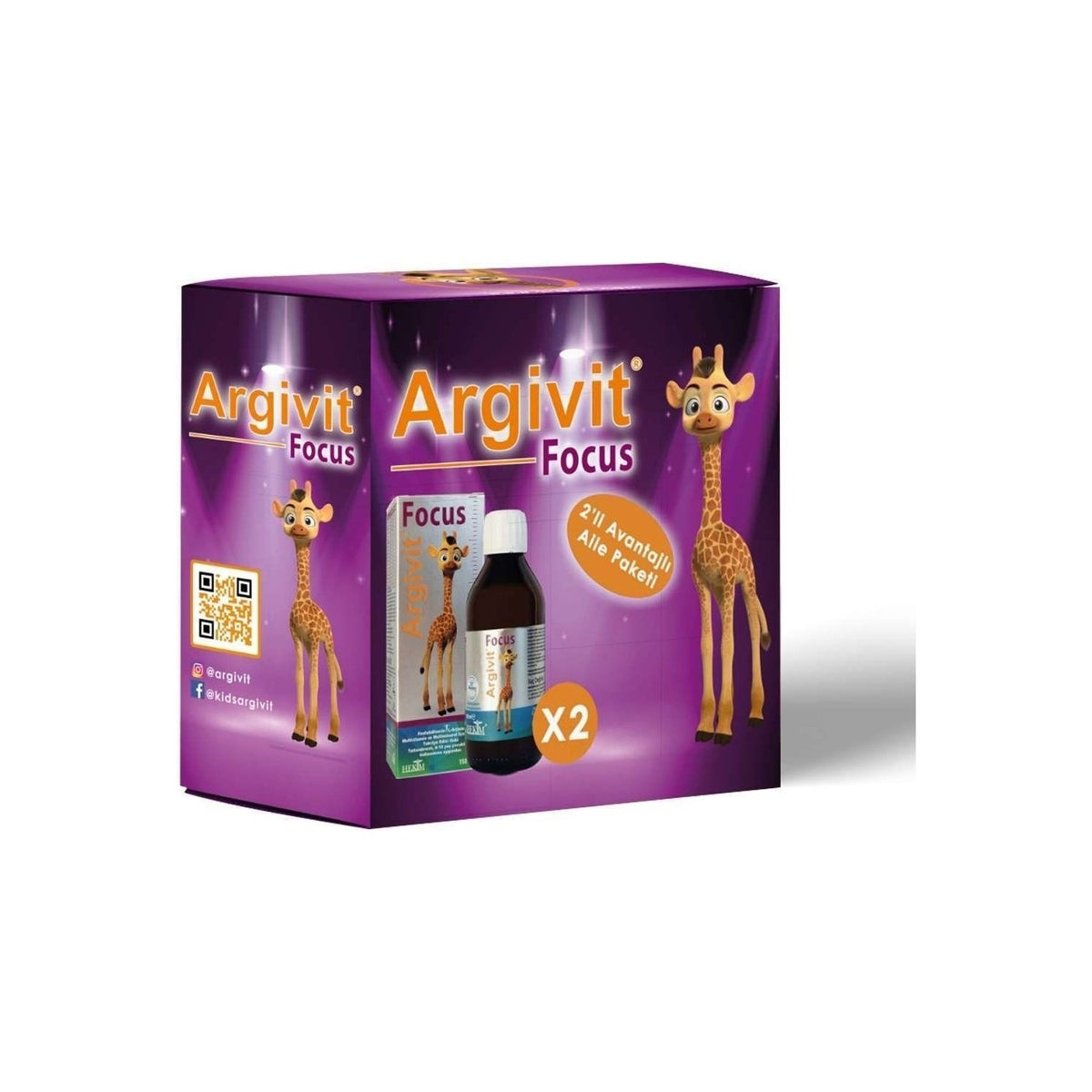 Argivit Focus Syrup 150 ml 2'li li Aile Paketi - MALLTURK