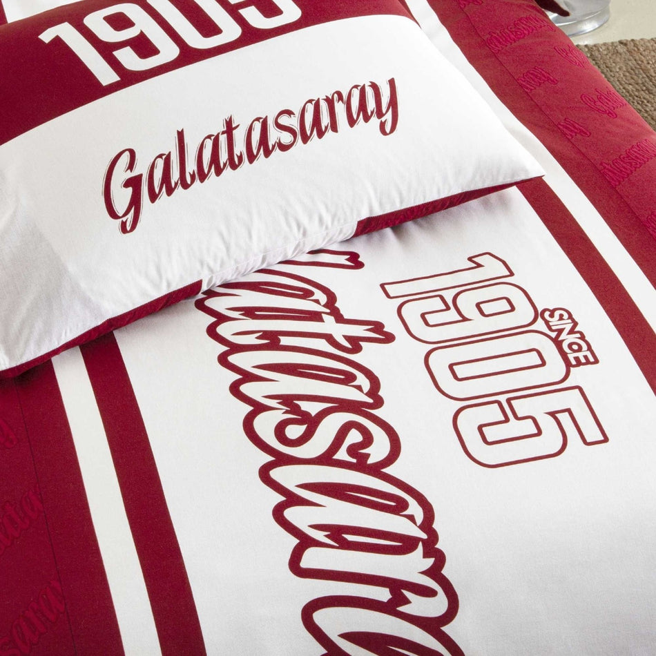 Tac Lisansli Galatasaray 1905 Glow Single Cotton Duvet Cover Set - MALLTURK