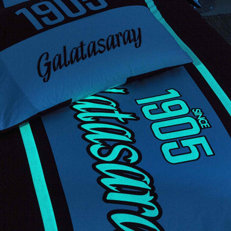 Tac Lisansli Galatasaray 1905 Glow Single Cotton Duvet Cover Set - MALLTURK