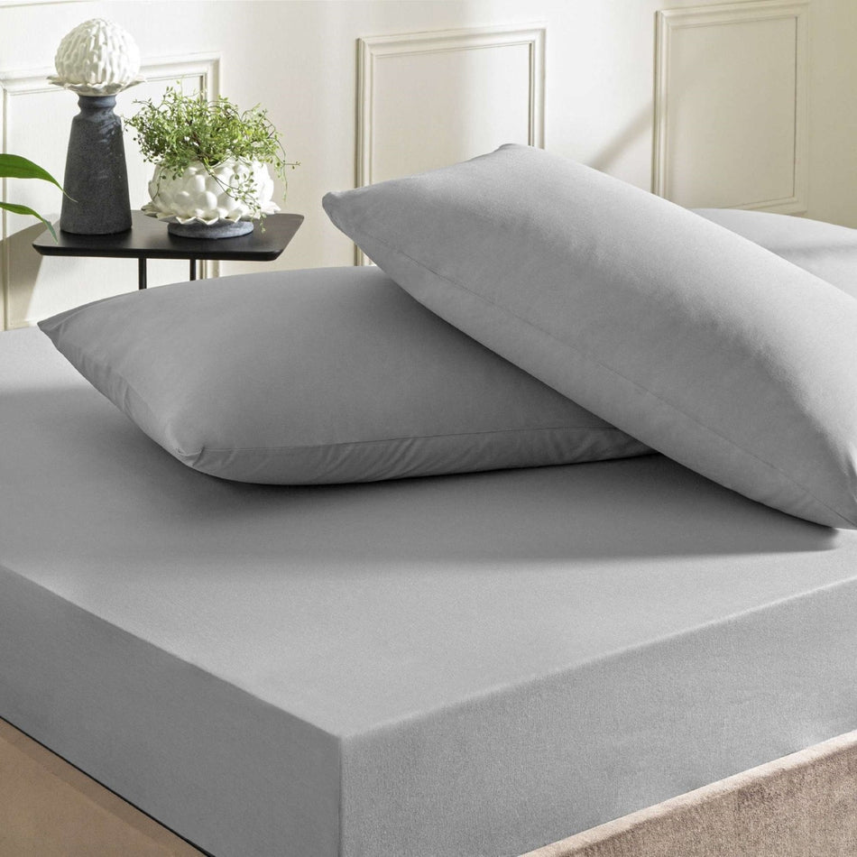 Tac color dreams ranforce Single Bed Sheet Set Anthracite - MALLTURK