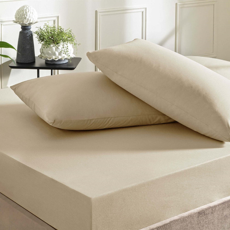 Tac color dreams ranforce Single Bed Sheet Set Mink - MALLTURK