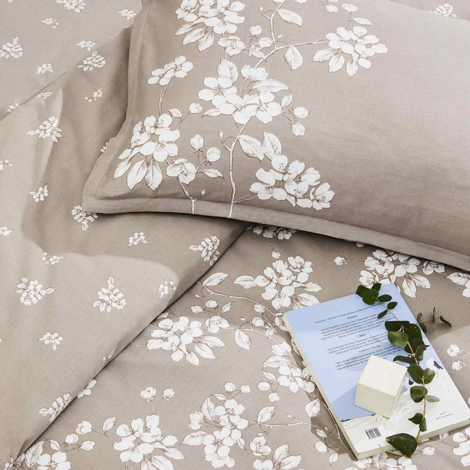 Tac Reborn Marlowe Organic Sateen Double Duvet Cover Set Mink - MALLTURK