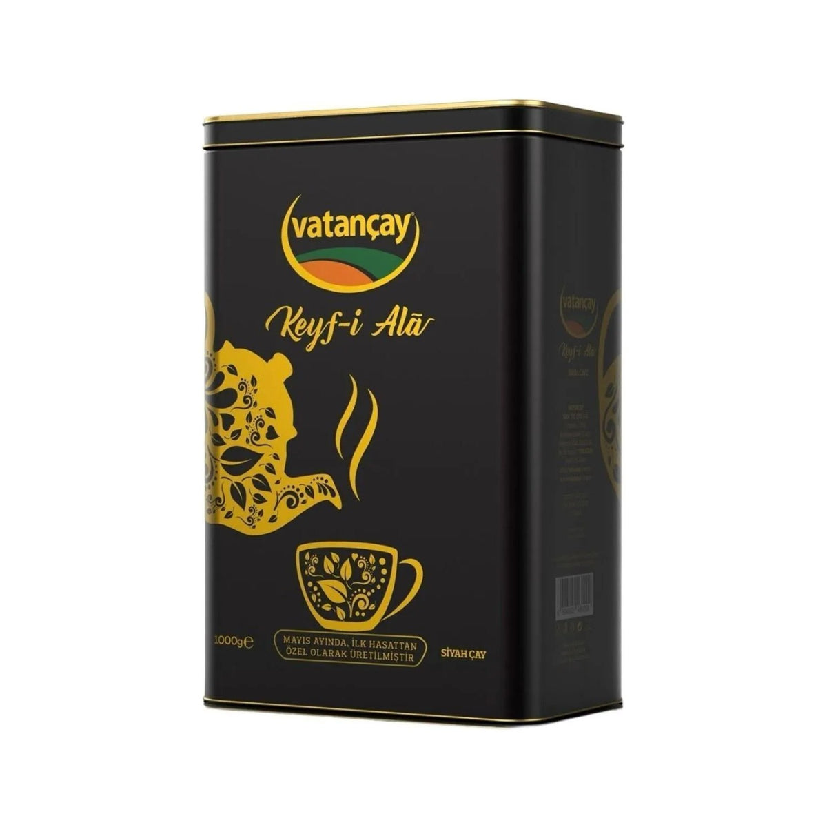 Vatancay Keyf-I Ala black tea metal tin 1000 g Mayis Ayinda Ozel Uretilmistir - MALLTURK