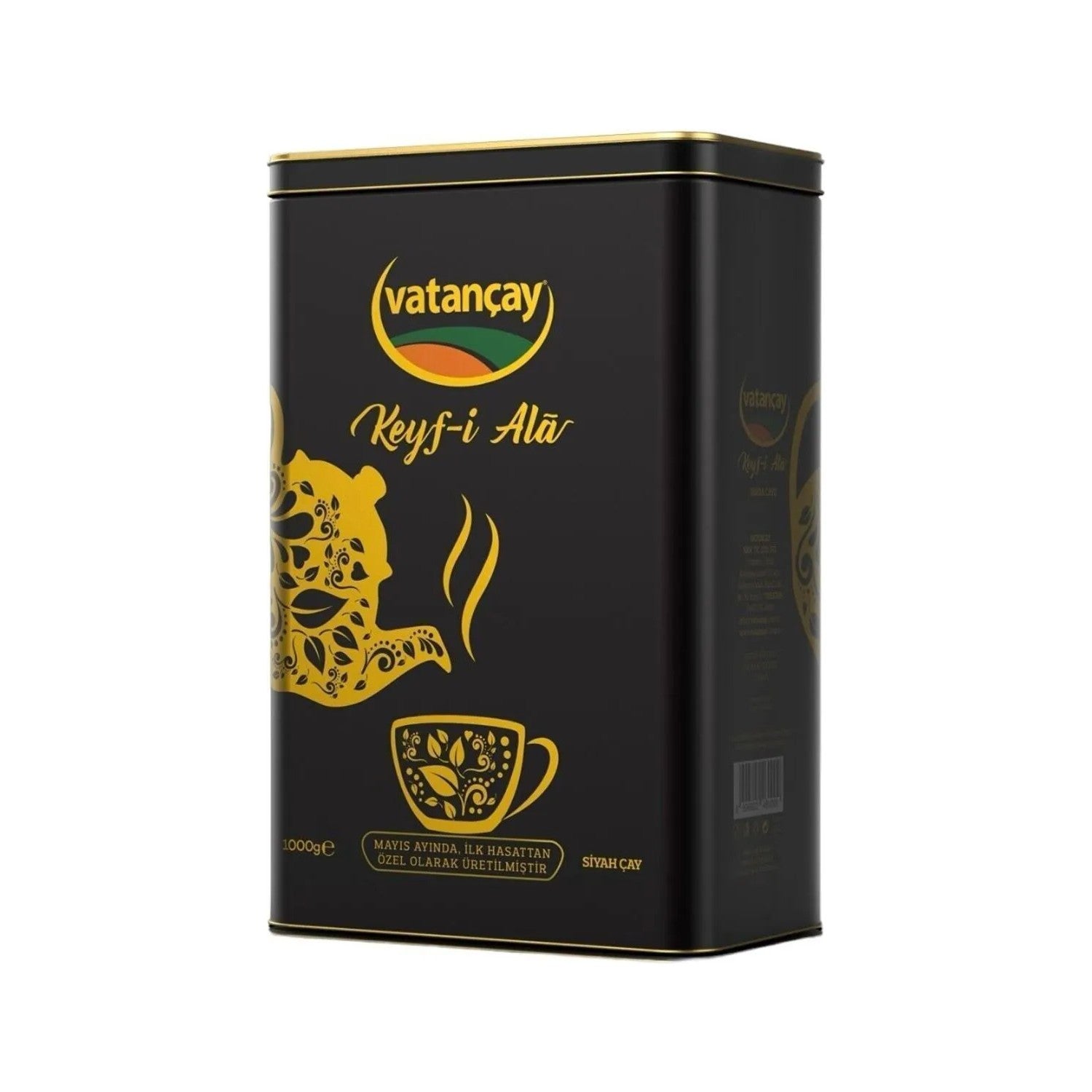 Vatancay Keyf-I Ala black tea metal tin 1000 g Mayis Ayinda Ozel Uretilmistir - MALLTURK