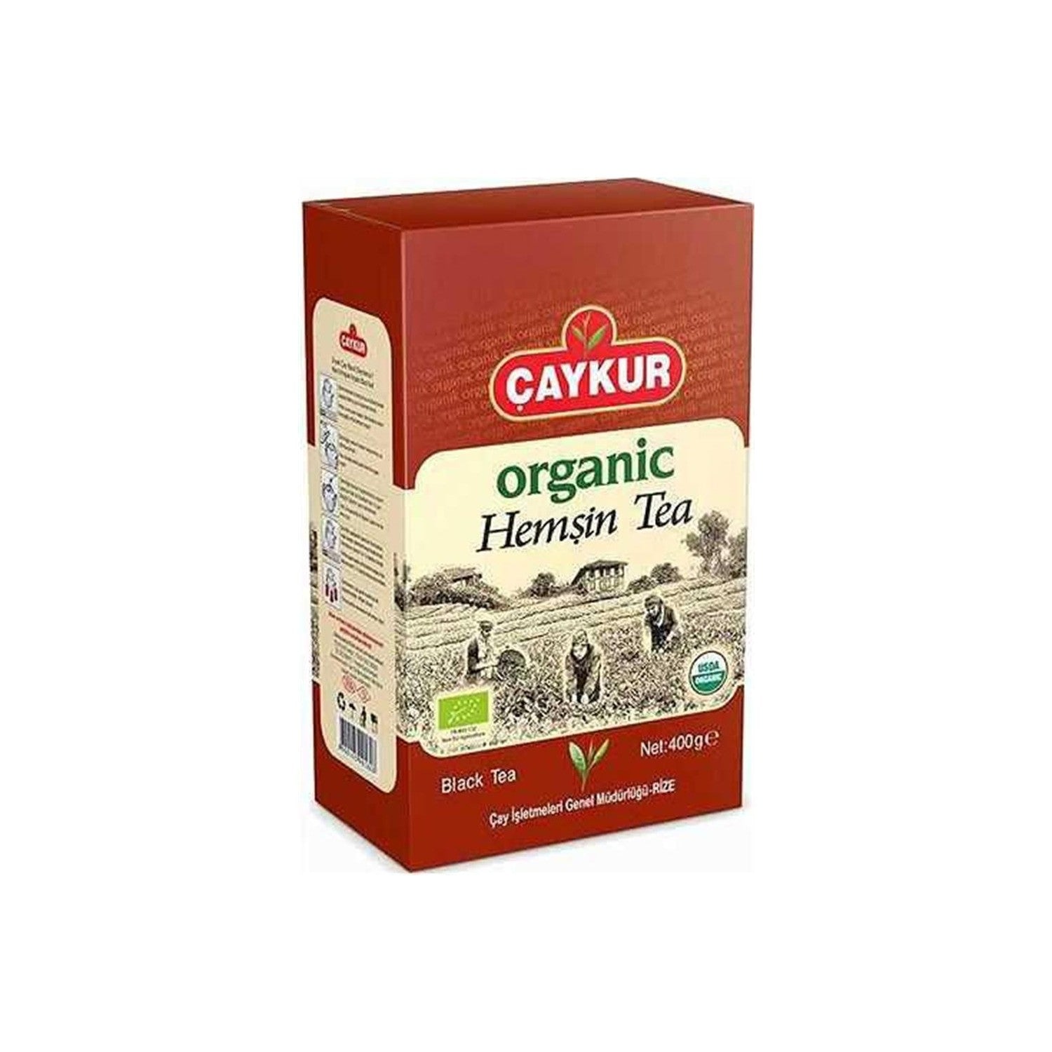 Caykur Organik Hemsin 400 g black tea quality Karton Kutu origin Rize - MALLTURK
