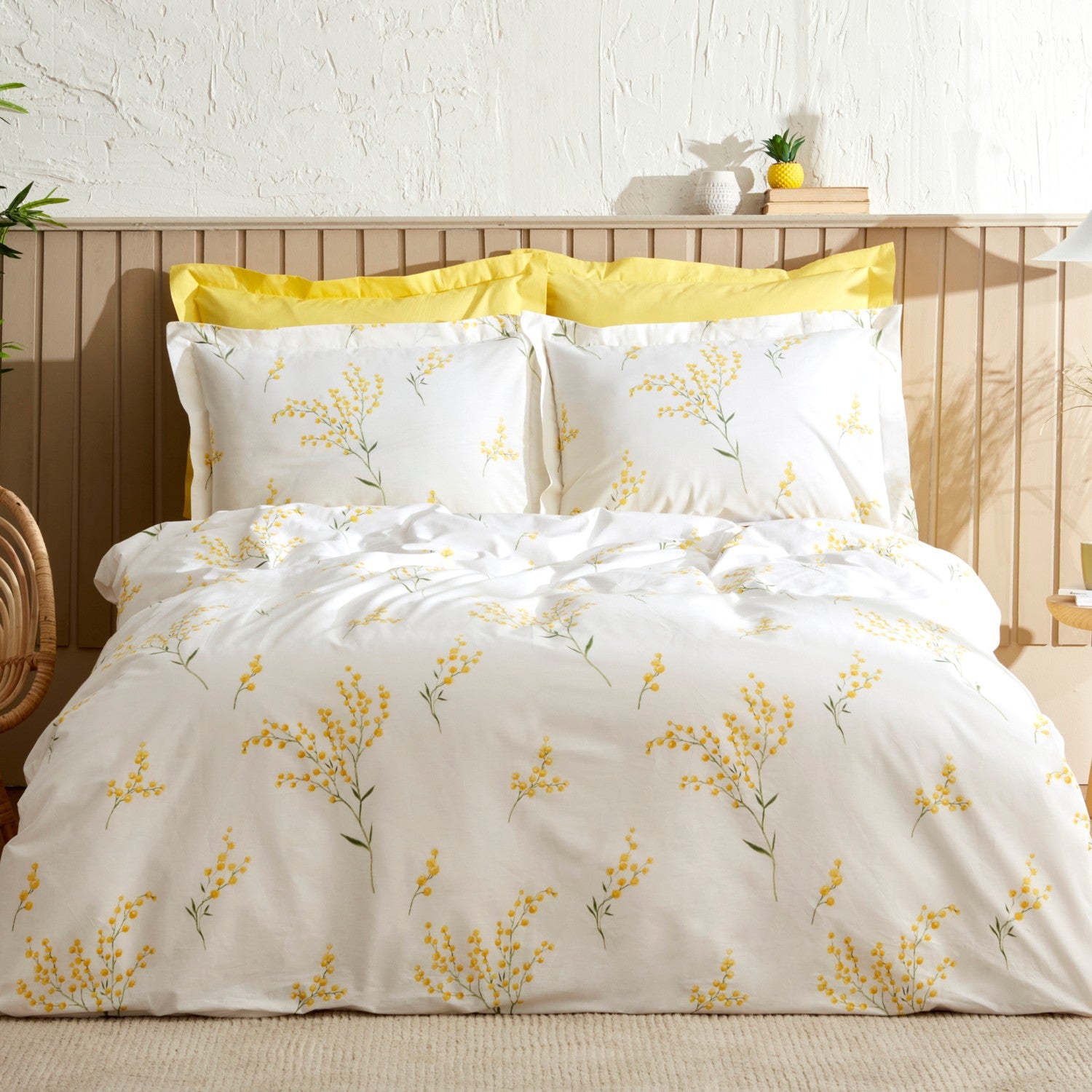 Karaca Home Loretta 100% Cotton Single Duvet Cover Set Yellow - MALLTURK