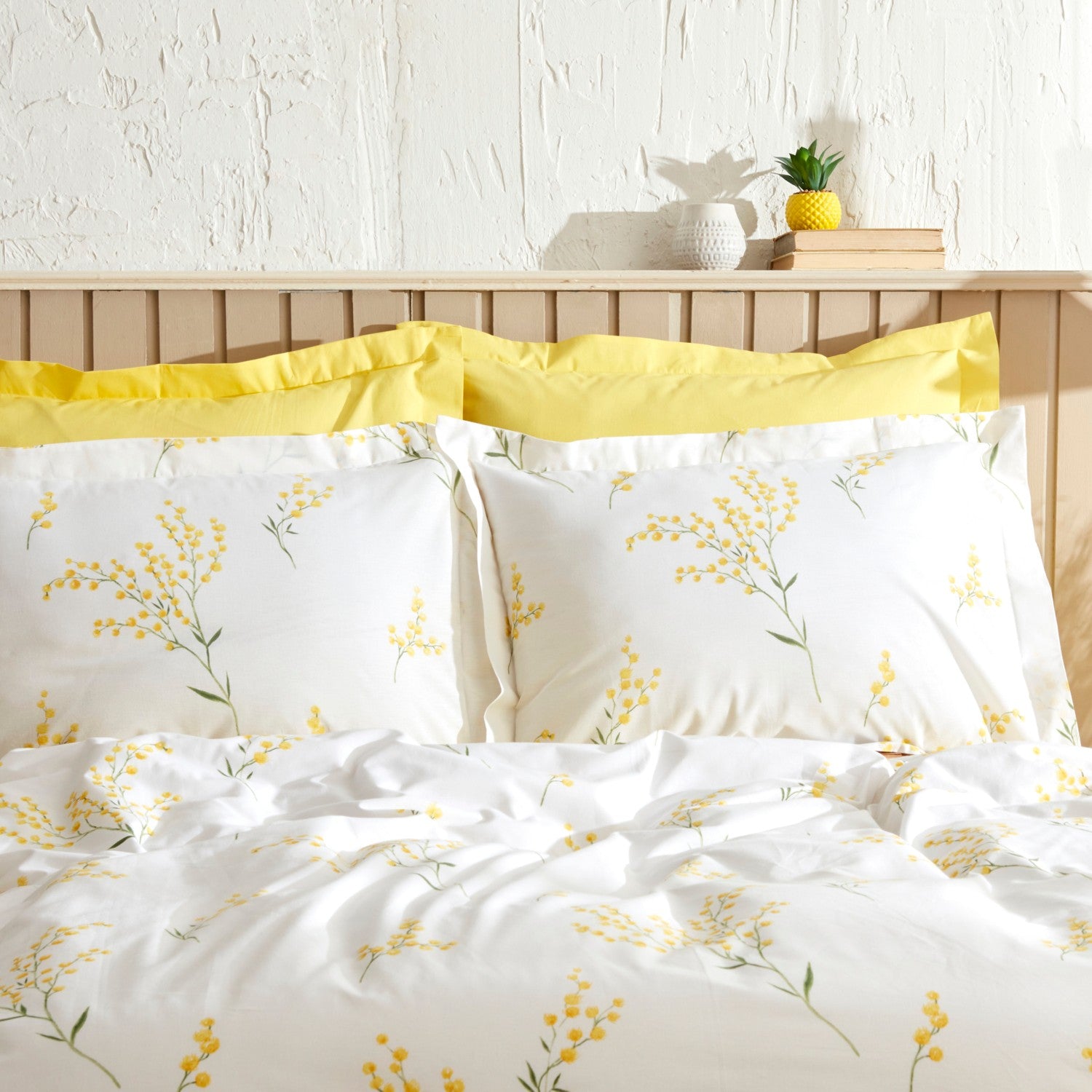 Karaca Home Loretta 100% Cotton Single Duvet Cover Set Yellow - MALLTURK