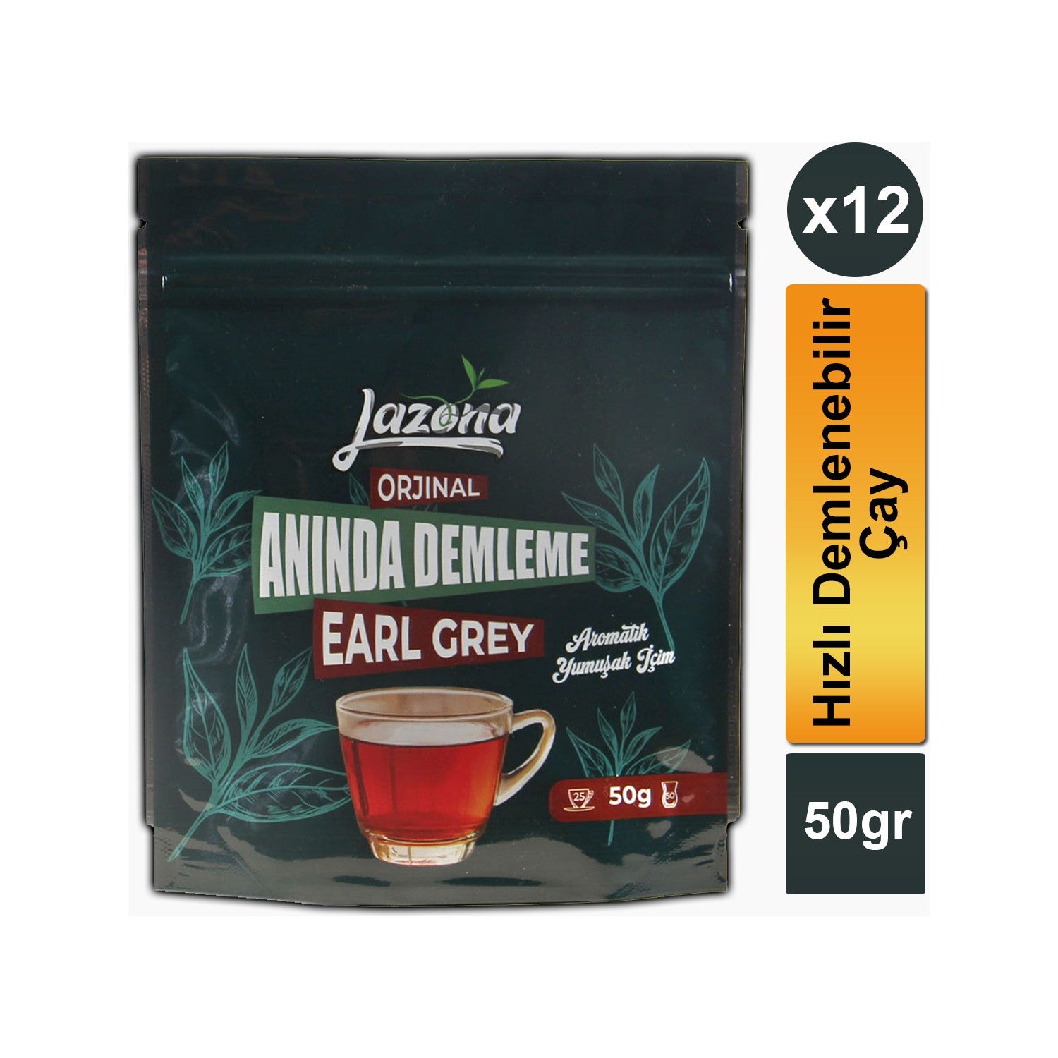 Lazona Aninda Demleme black tea Earl Grey 25-pack Tek Dem x 12-pack pack bergamot flavored - MALLTURK