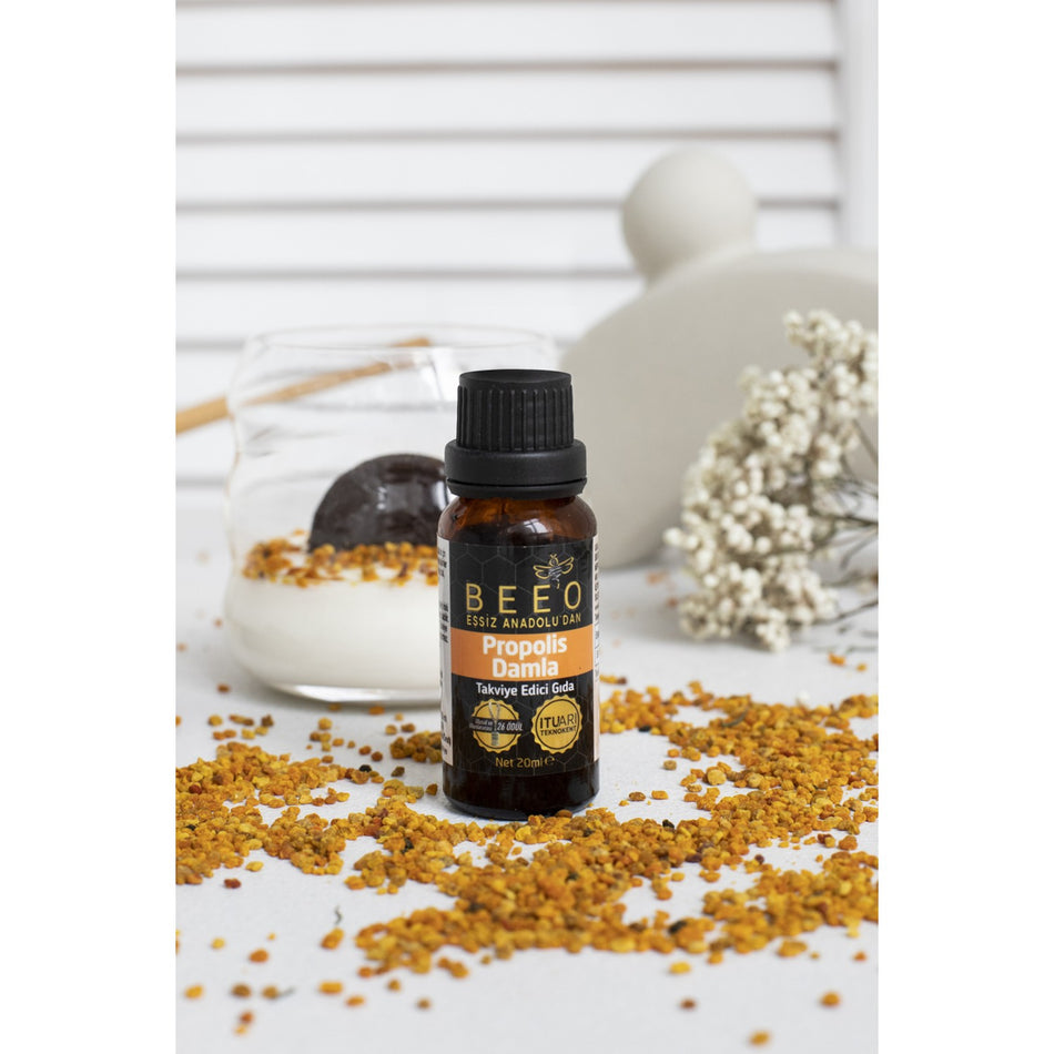 BEE'O Propolis Drops 2 x 20 ml %20 Pure With Propolis Natural Dietary Supplement - MALLTURK