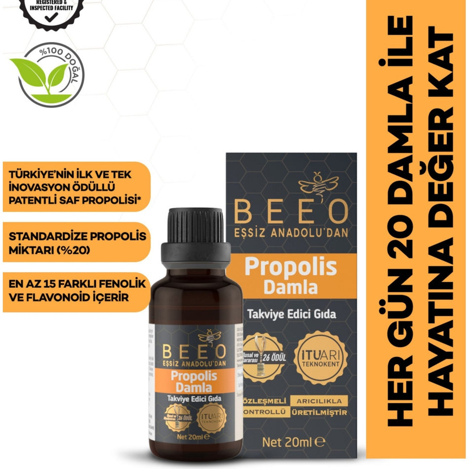 BEE'O Propolis Drops 20 ml - MALLTURK