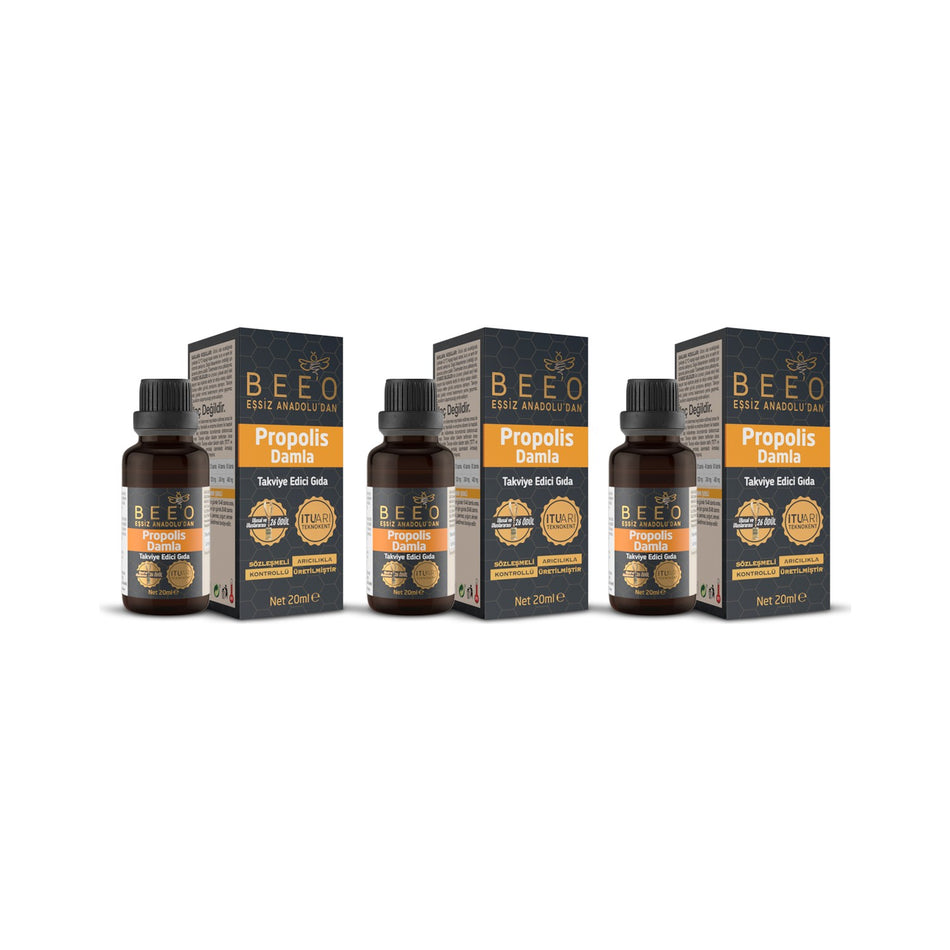 BEE'O Propolis Drops 60 ml Natural and Additive-Free Dietary Supplement - MALLTURK