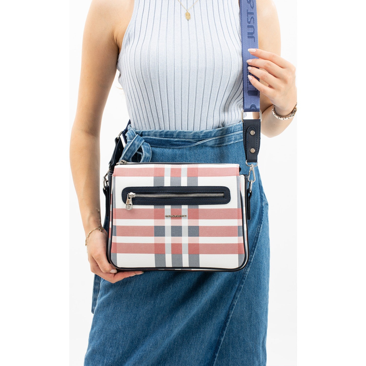 Just Polo Women's Shoulder Bag Navy Blue Bag - MALLTURK