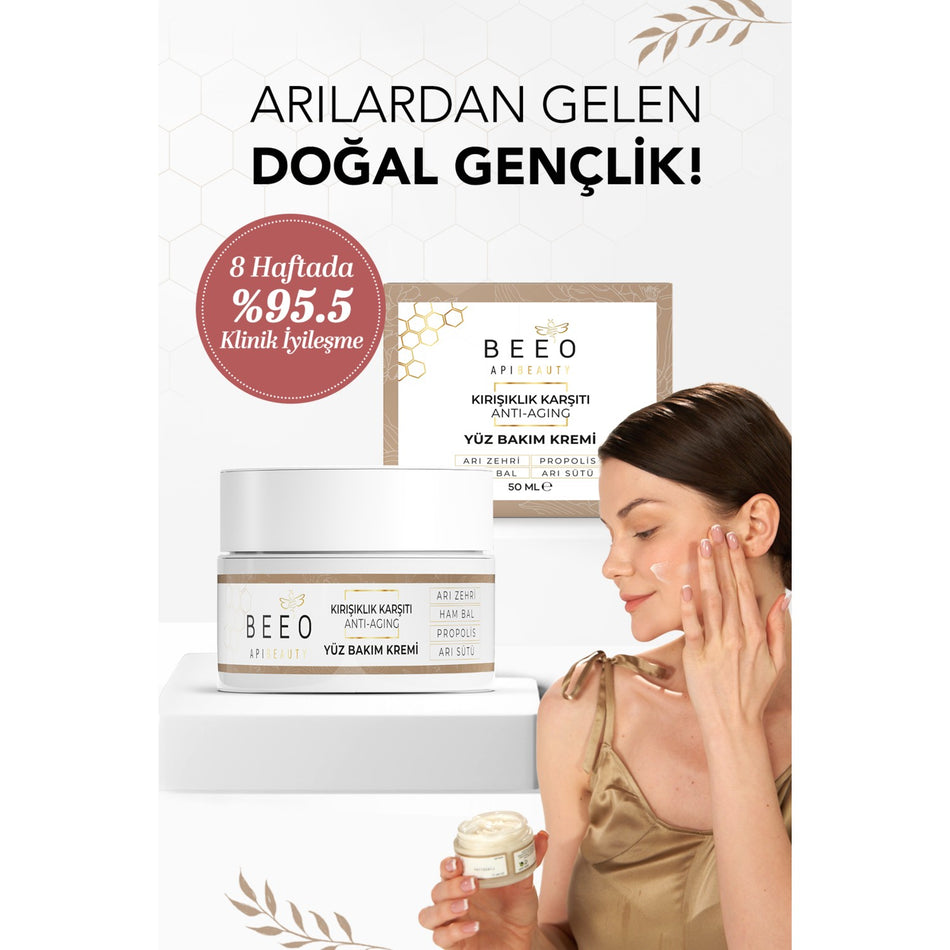 BEE'O Apibeauty With Bee Venom With Propolis With Royal Jelly Anti-Aging Face Care Cream 50 ml - MALLTURK
