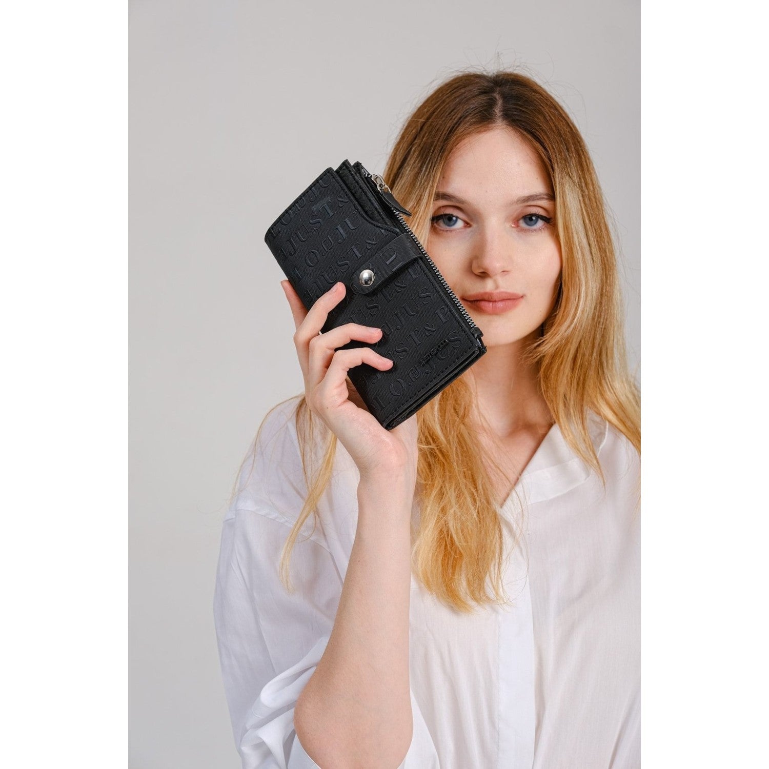 Just Polo Women's Wallet Black New Season - MALLTURK