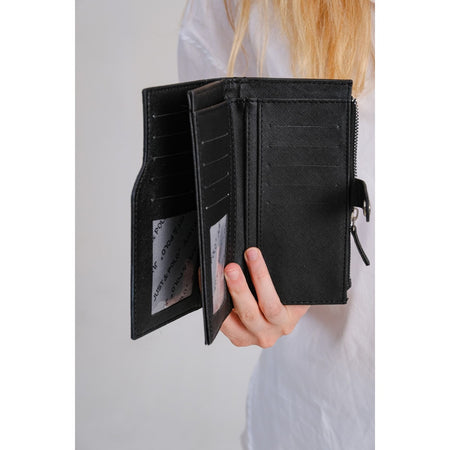 Just Polo Women's Wallet Black New Season - MALLTURK