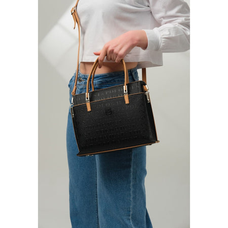 Just Polo Women's 5-Compartment Embossed Hand and Shoulder Bag JPM4045 Women's Bag - MALLTURK