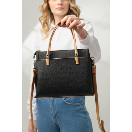Just Polo Women's 5-Compartment Embossed Hand and Shoulder Bag JPM4045 Women's Bag - MALLTURK