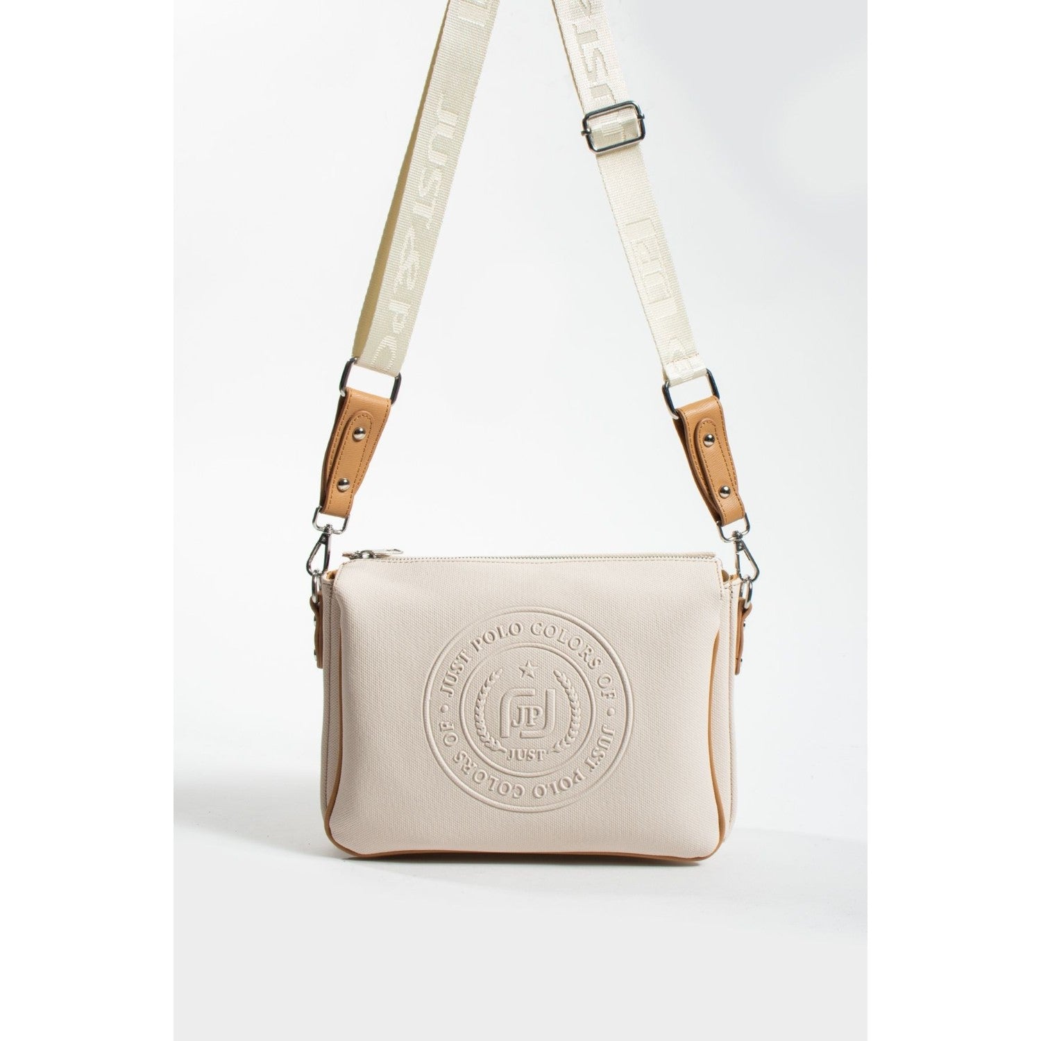 Just Polo New Season Lacoste Fabric Cream - Tan - MALLTURK