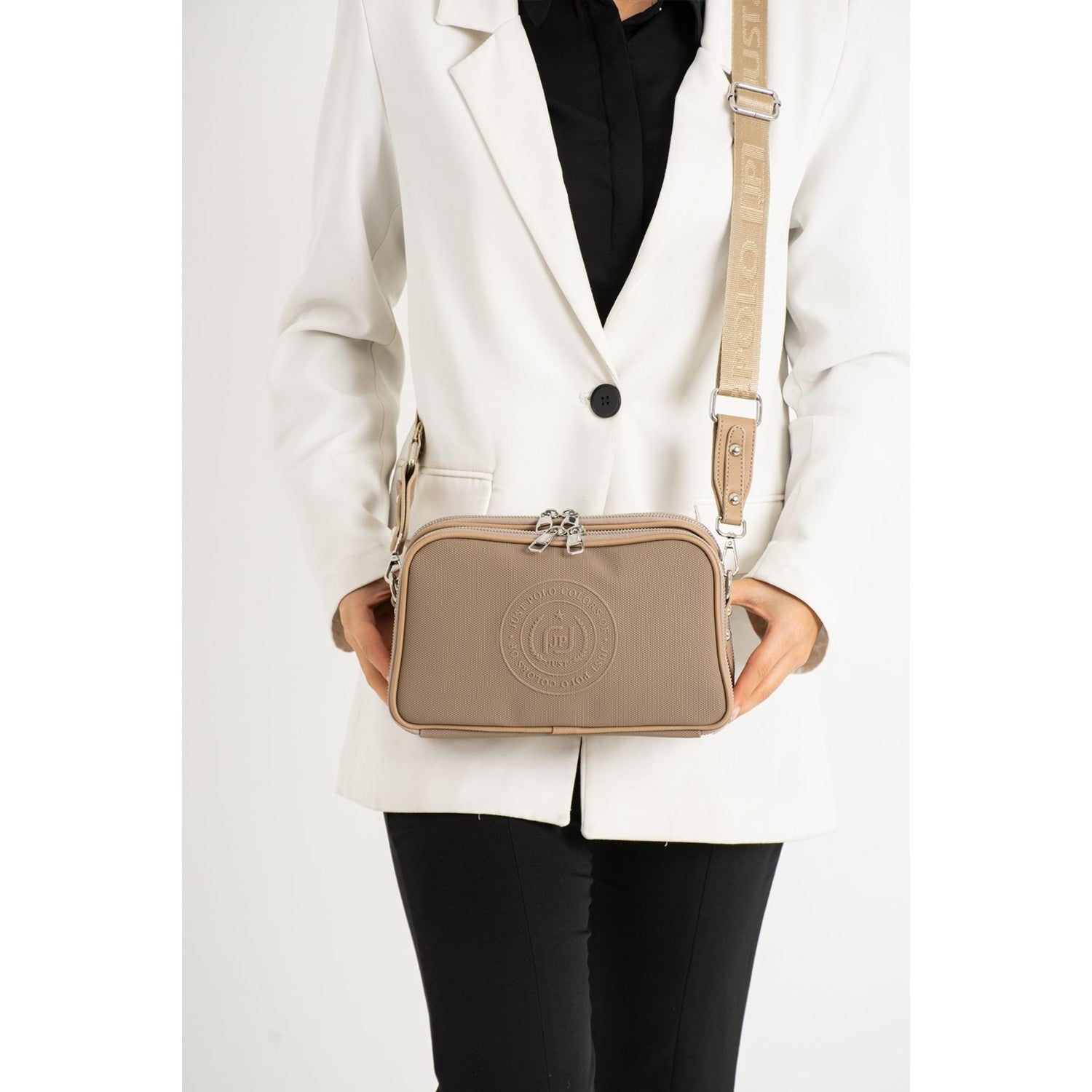 Just Polo Women's Shoulder & Messenger Bag Sand Color - MALLTURK