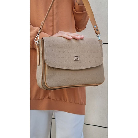 Just Polo Women's Two-Strap 6-Compartment Shoulder and Crossbody Bag JP4063TM JP4063TM Mink Women's Handbag - MALLTURK