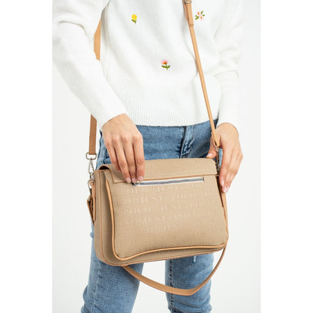 Just Polo Women's Two-Strap 6-Compartment Shoulder and Crossbody Bag JP4063TM JP4063TM Mink Women's Handbag - MALLTURK