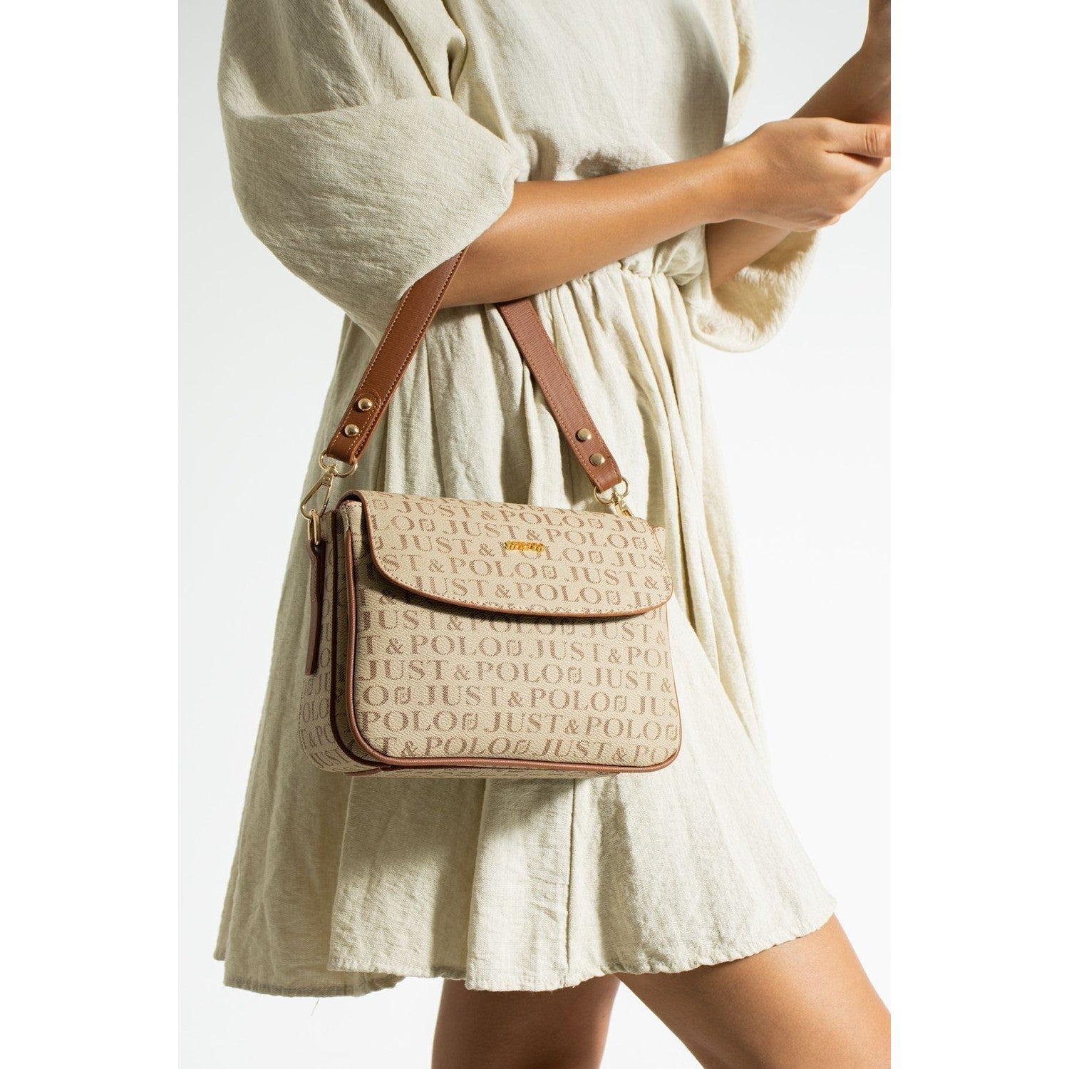 Just Polo Women's Shoulder Bag New Season Lacoste Fabric Women's Fashion Bag - MALLTURK