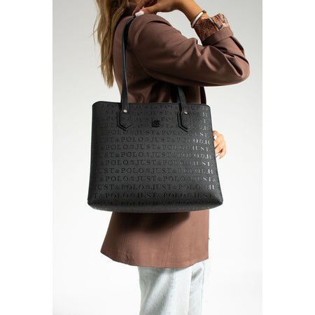 Just Polo Women's Shoulder Bag Black 33 cm x 30 cm - MALLTURK