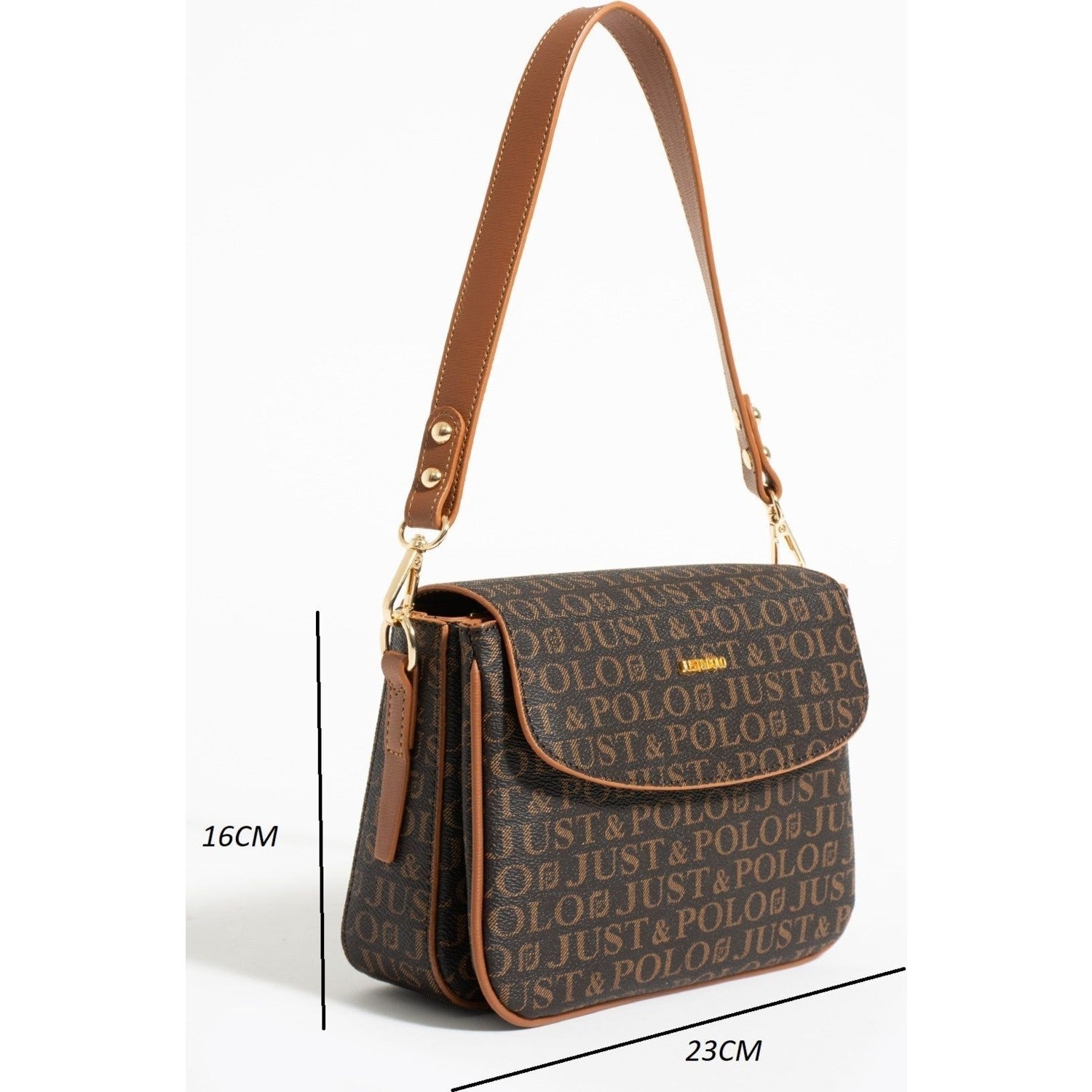 Just Polo Women's Medium Shoulder Bag, 2 Straps, 2 Compartments JPM2197 Yellow - MALLTURK
