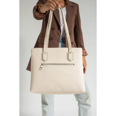 Just Polo Women's Shoulder Bag 33 cm x 30 cm Cream - MALLTURK