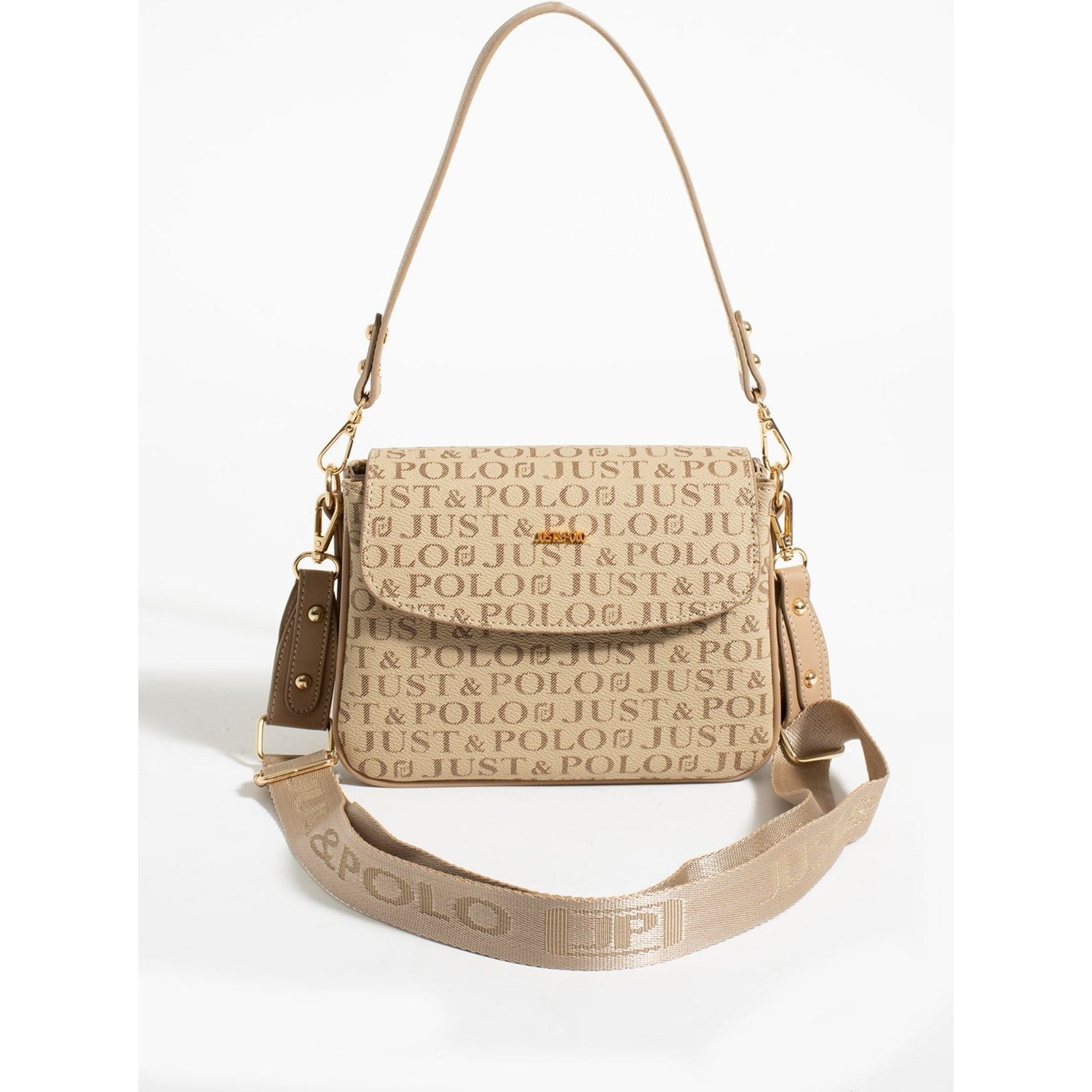 Just Polo 2-Compartment Shoulder Bag Sand - MALLTURK