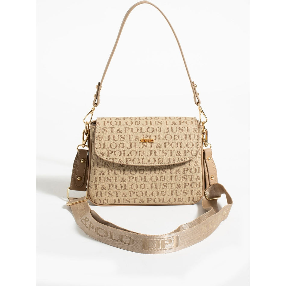 Just Polo 2-Compartment Shoulder Bag Sand - MALLTURK