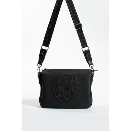 Just Polo New Season Lacoste Fabric Black Women's Shoulder Bag - MALLTURK