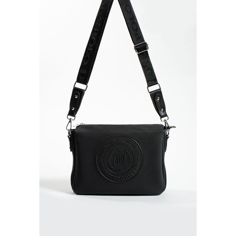 Just Polo New Season Lacoste Fabric Black Women's Shoulder Bag - MALLTURK