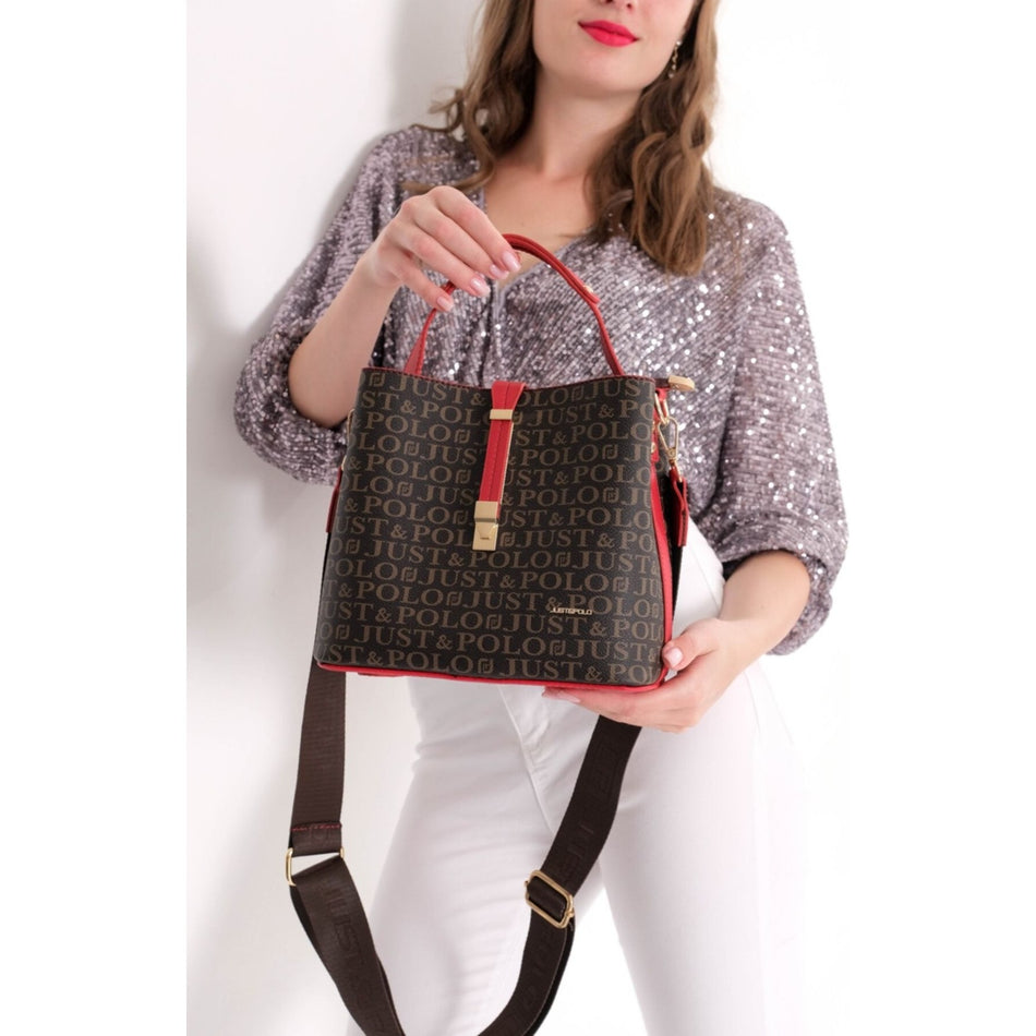 Just Polo Women's Brown Shoulder Bag Women's Handbag - MALLTURK